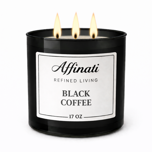 3-Wick Black Coffee Candle