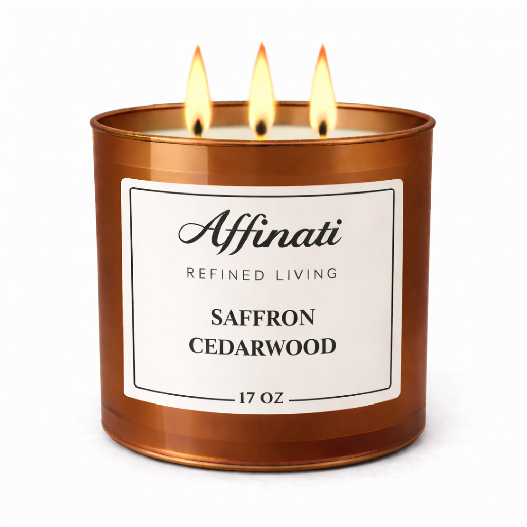 3-Wick Saffron Cedarwood Candle