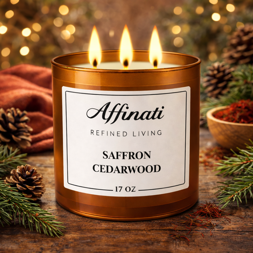 3-Wick Saffron Cedarwood Candle