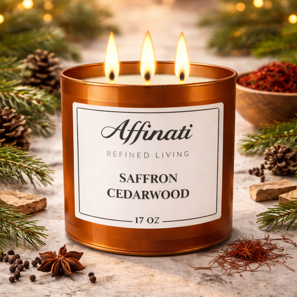 3-Wick Saffron Cedarwood Candle