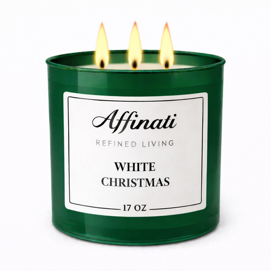 3-Wick White Christmas Candle