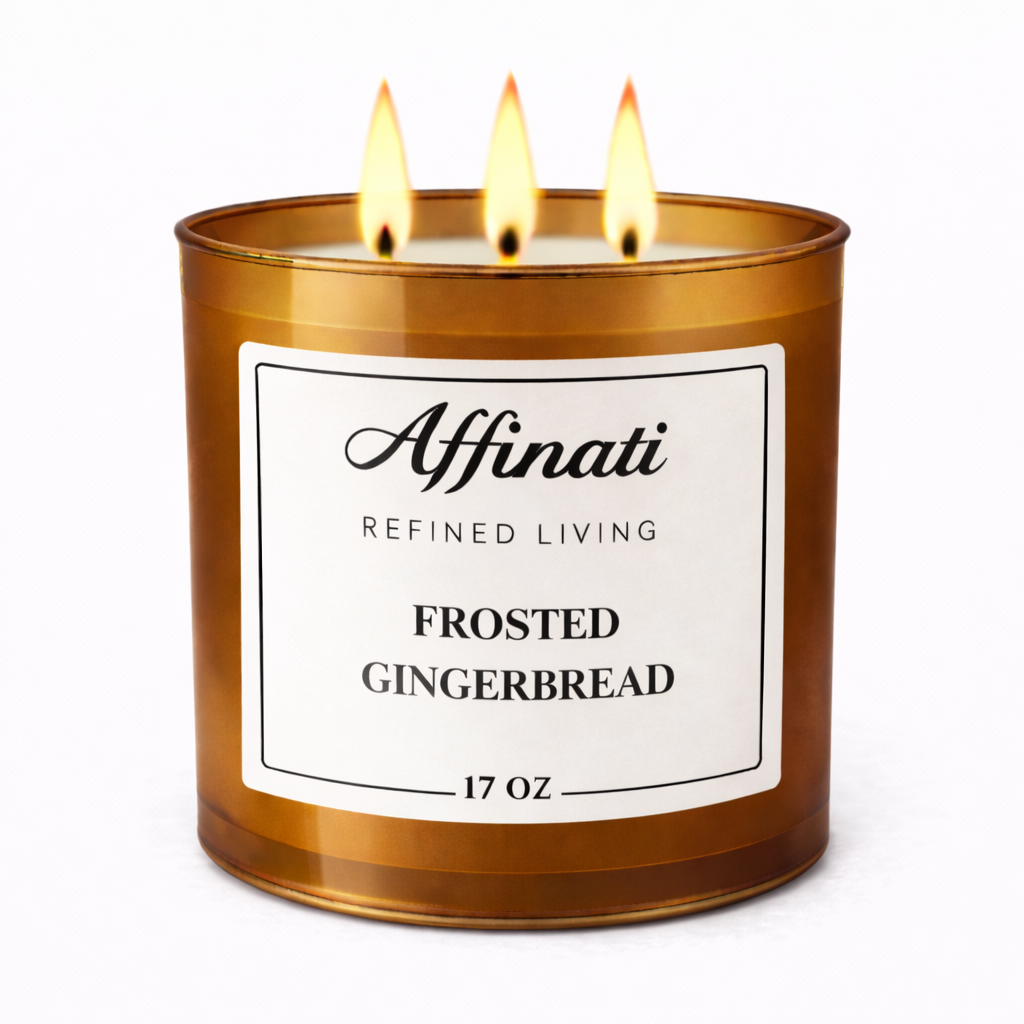 3-Wick Frosted Gingerbread Candle