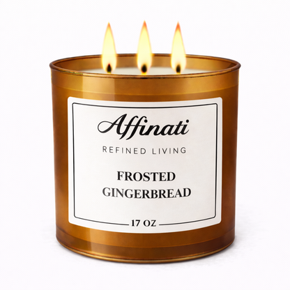 3-Wick Frosted Gingerbread Candle
