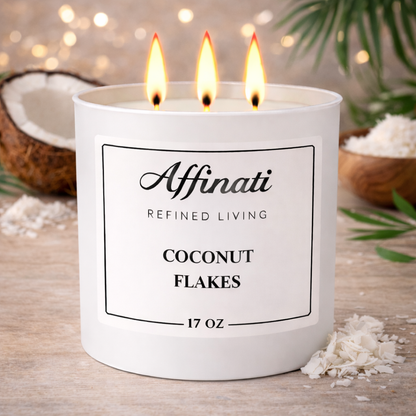 3-Wick Coconut Flakes Candle