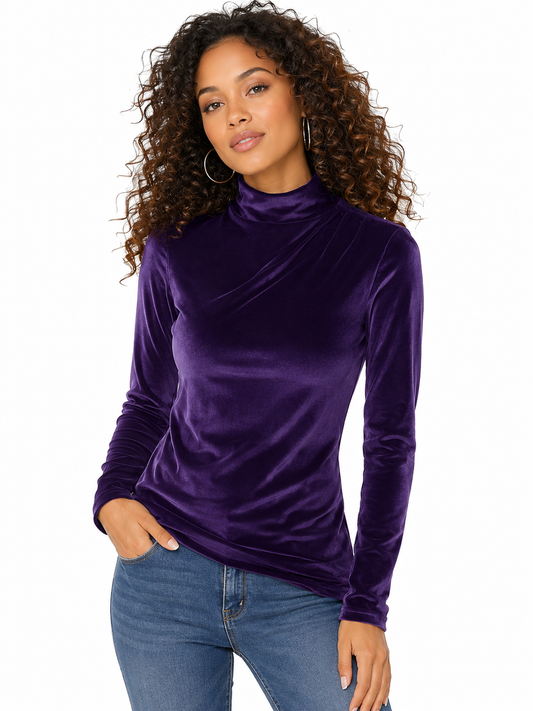 Chic YC Womens Premium Long Sleeve Turtleneck Lightweight Pullover Top Sweater