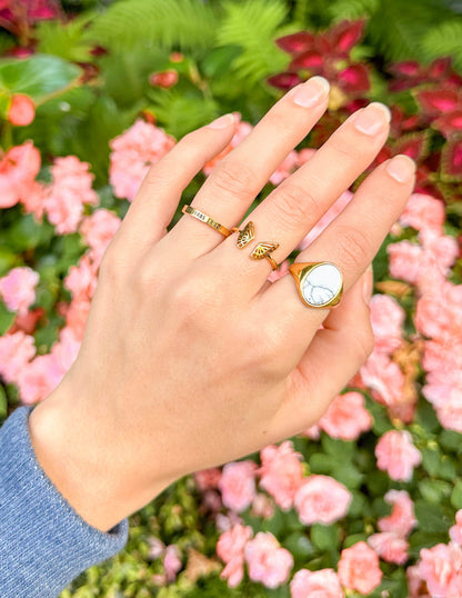 Elevated Faith Howlite Stone Ring