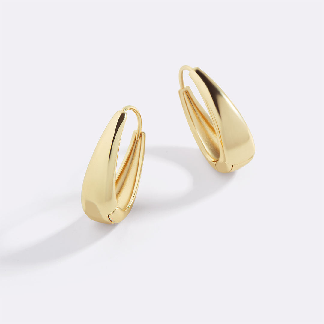 Mint & Lily Chunky Teardrop Hoop Earrings