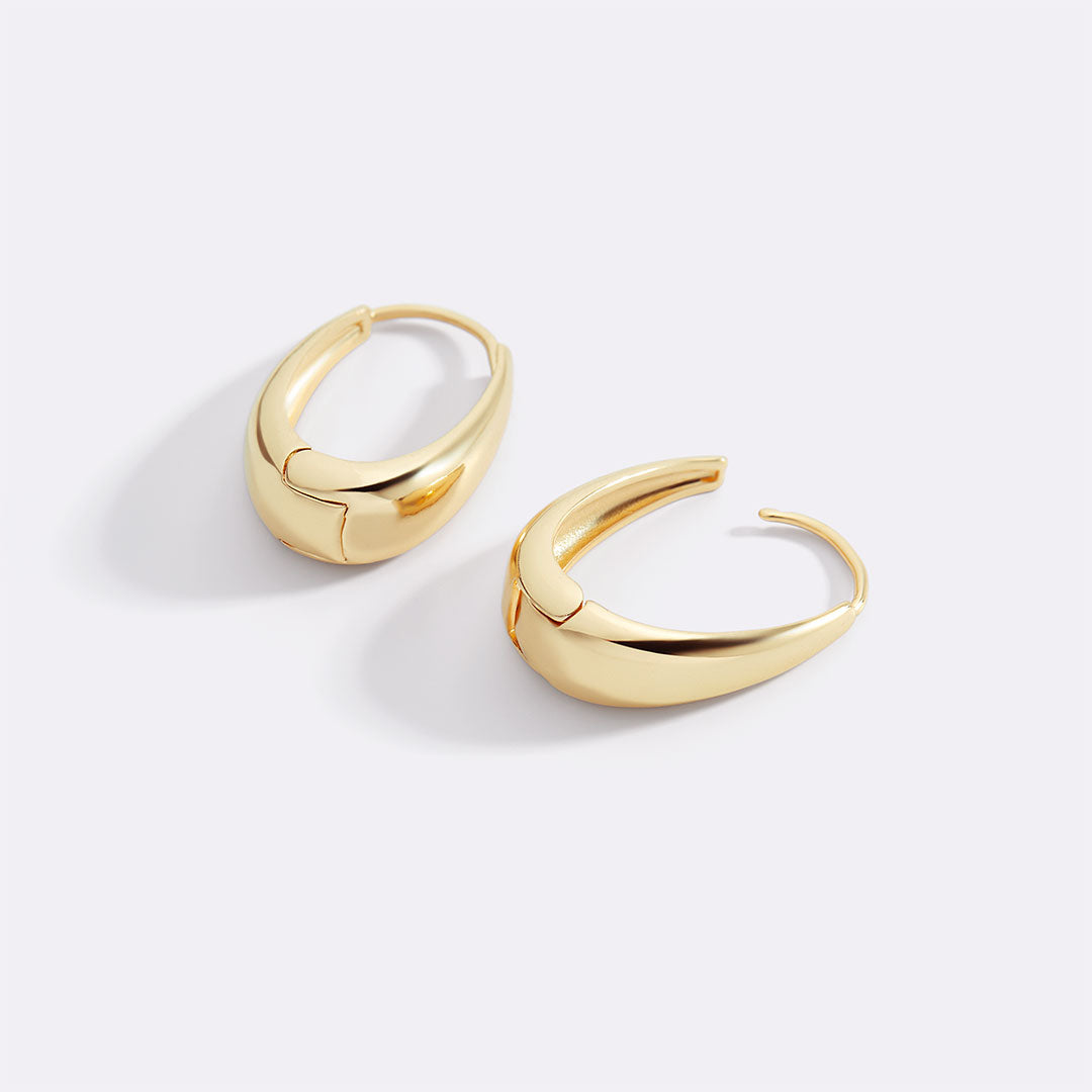 Mint & Lily Chunky Teardrop Hoop Earrings
