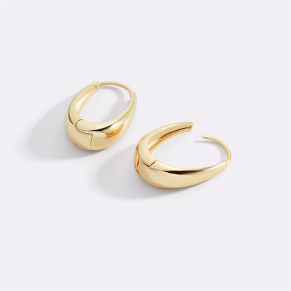 Mint & Lily Chunky Teardrop Hoop Earrings