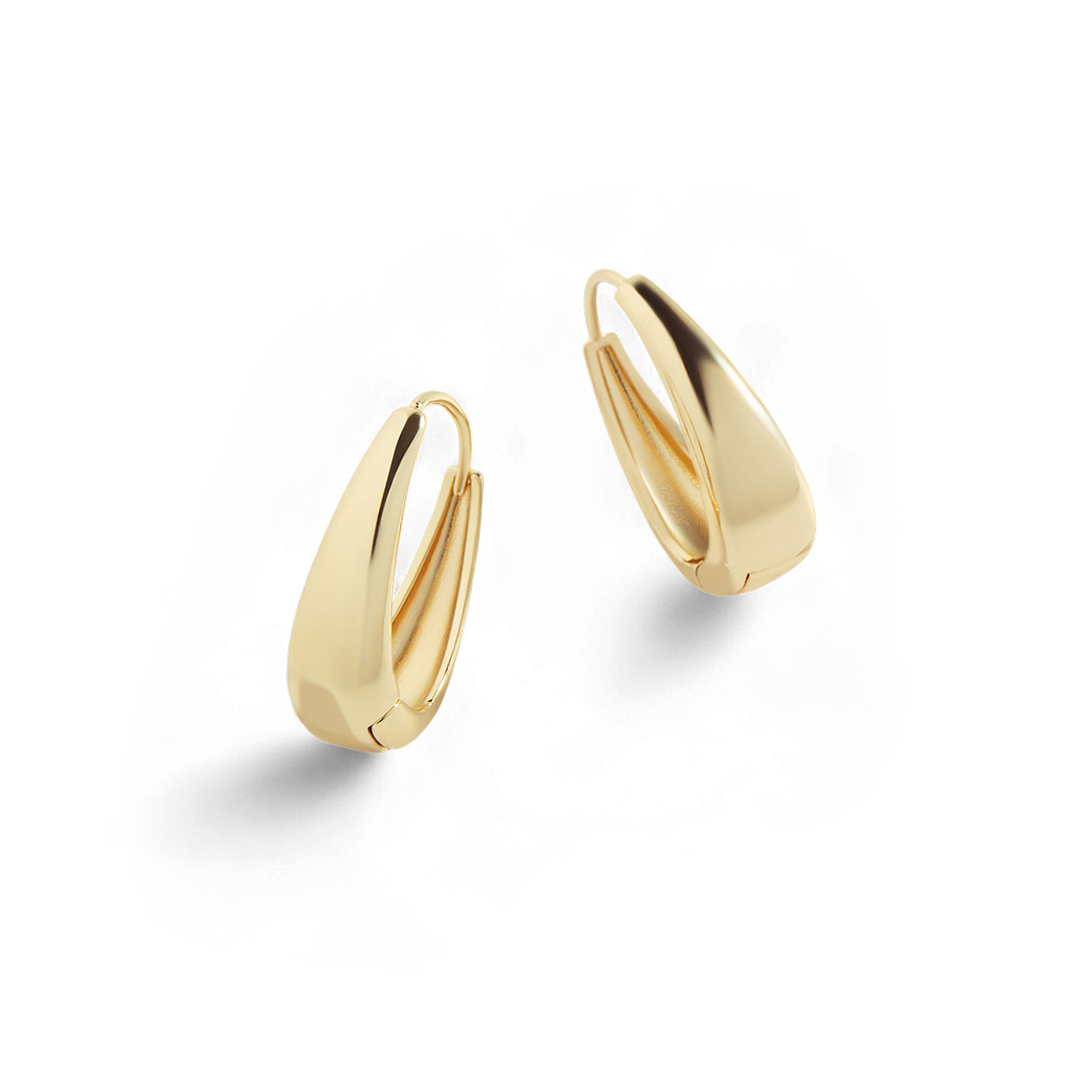 Mint & Lily Chunky Teardrop Hoop Earrings