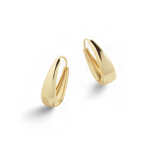 Mint & Lily Chunky Teardrop Hoop Earrings