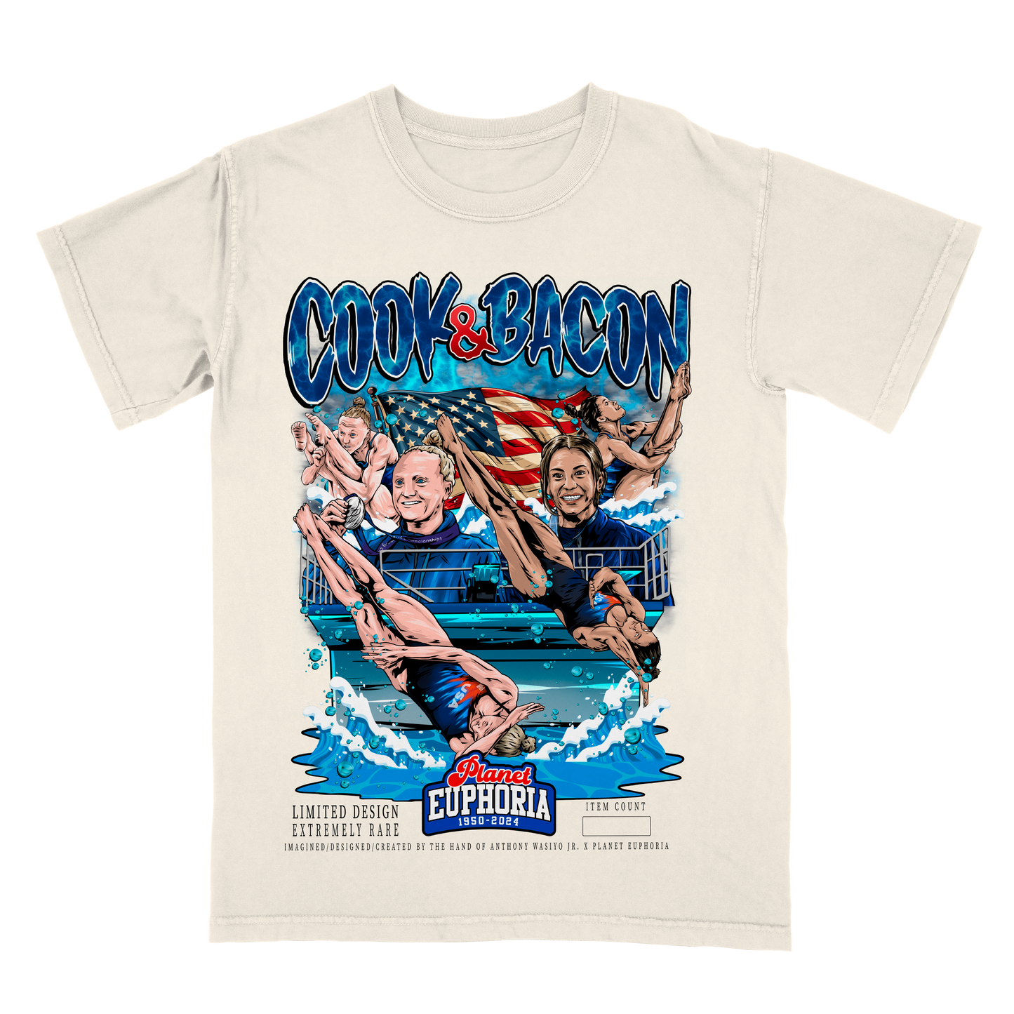 "Cook'N Bacon" Kassidy Cook X Sarah Bacon Shirt Planet Euphoria Olympian Limited Edition Graphic T-Shirt