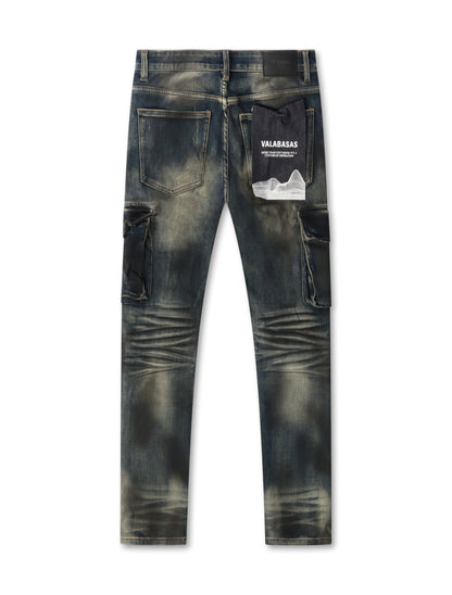 Valabasas Broken Skinny Jeans - Dirty Blue