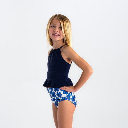 High Neck Peplum Tankini Top (Girls)