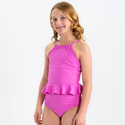 High Neck Peplum Tankini Top (Girls)