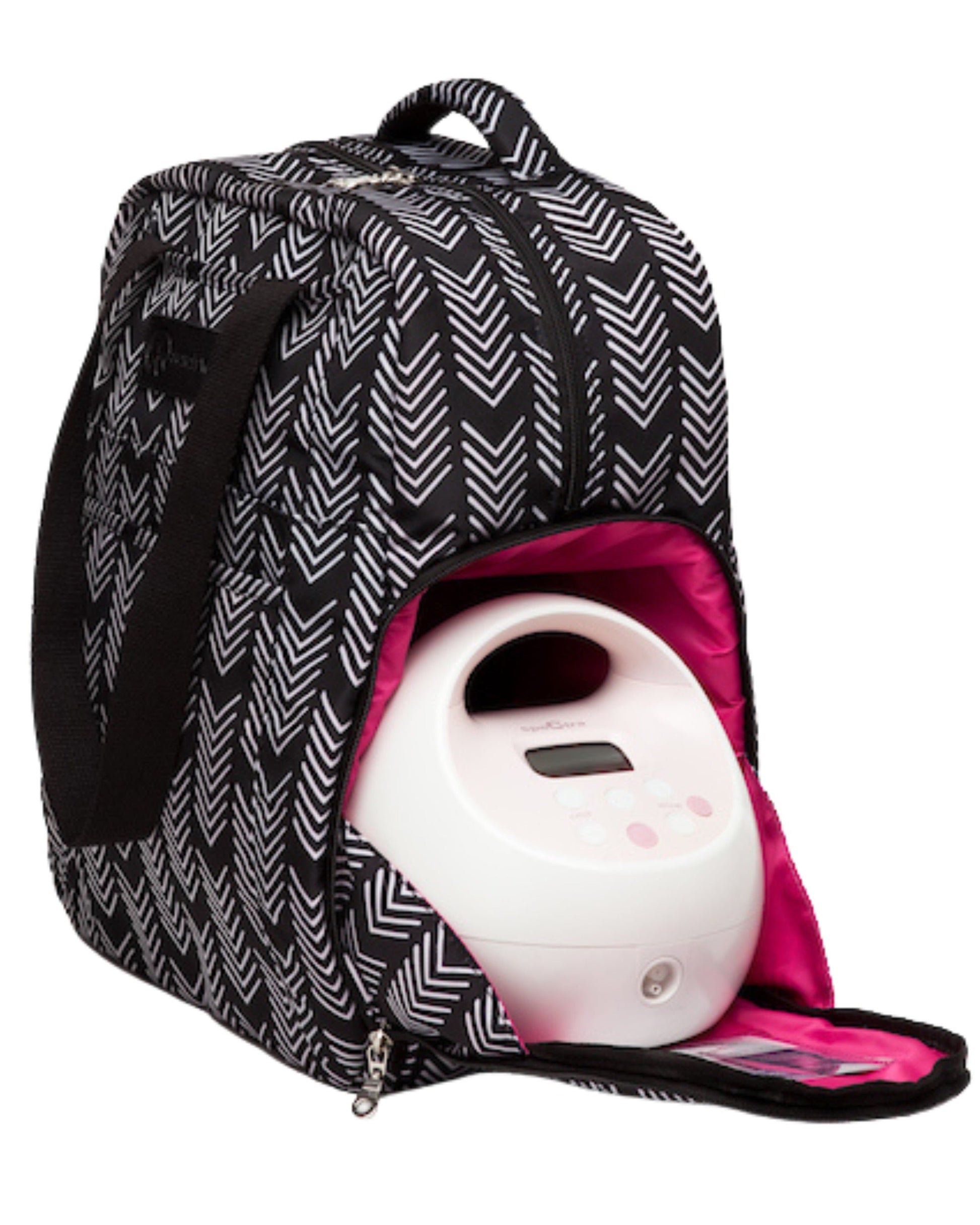 Sarah Wells Black and White Kelly Breast Pump Bag