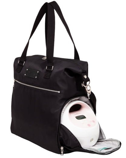 Sarah Wells Lizzy Breast Pump Tote – Lightweight, Easy-Clean Bag with Insulated Pocket, Laptop Sleeve & Side Storage – Fits Pumps & More
