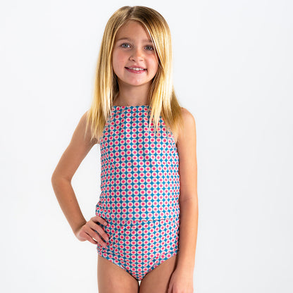 High Neck Crop Tankini Top (Girls)