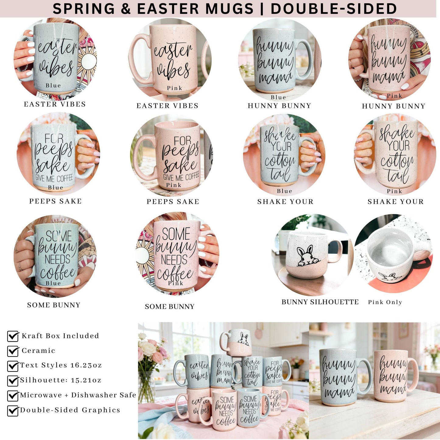 Imperfect Easter Mugs (Read Description) by Gia Roma