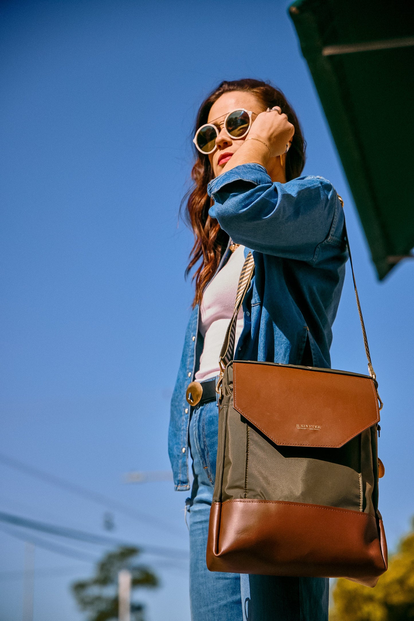 Corbin | Chocolate Washed Canvas + Brown Leather