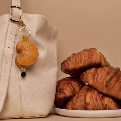 Croissant Leather Bag Charm for Airtag®