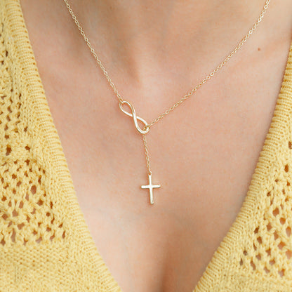 Mint & Lily Infinity Cross Pendant Necklace