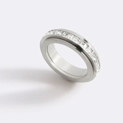 Mint & Lily Crystal Statement Spinning Fidget Ring