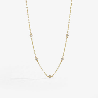Mint & Lily Dainty Crystal Station Necklace