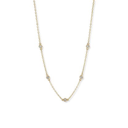 Mint & Lily Dainty Crystal Station Necklace