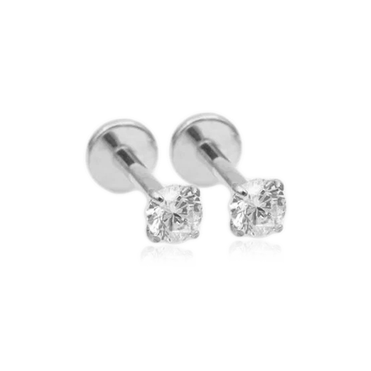 Mint & Lily Crystal Sleeper Flatback Studs | 18g
