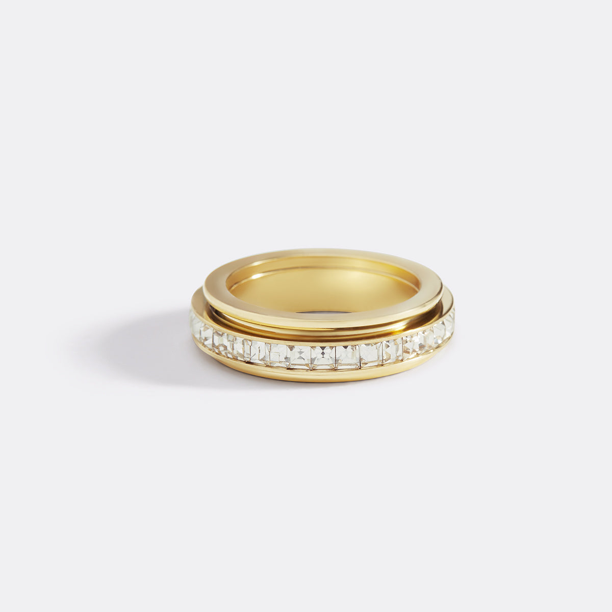 Mint & Lily Crystal Statement Spinning Fidget Ring