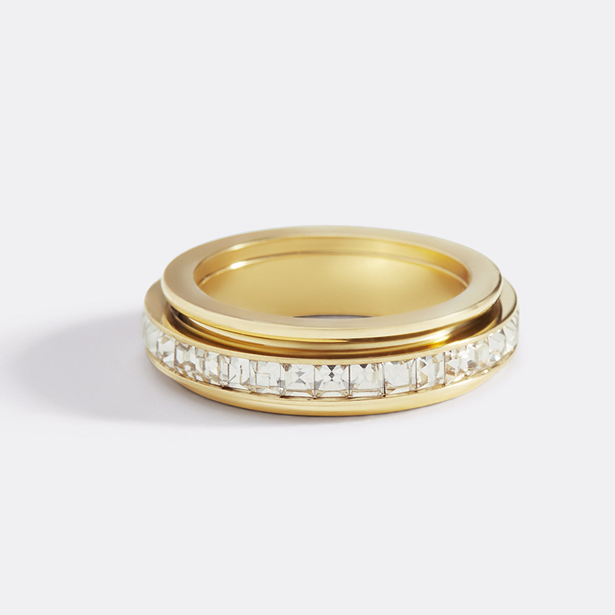 Mint & Lily Crystal Statement Spinning Fidget Ring