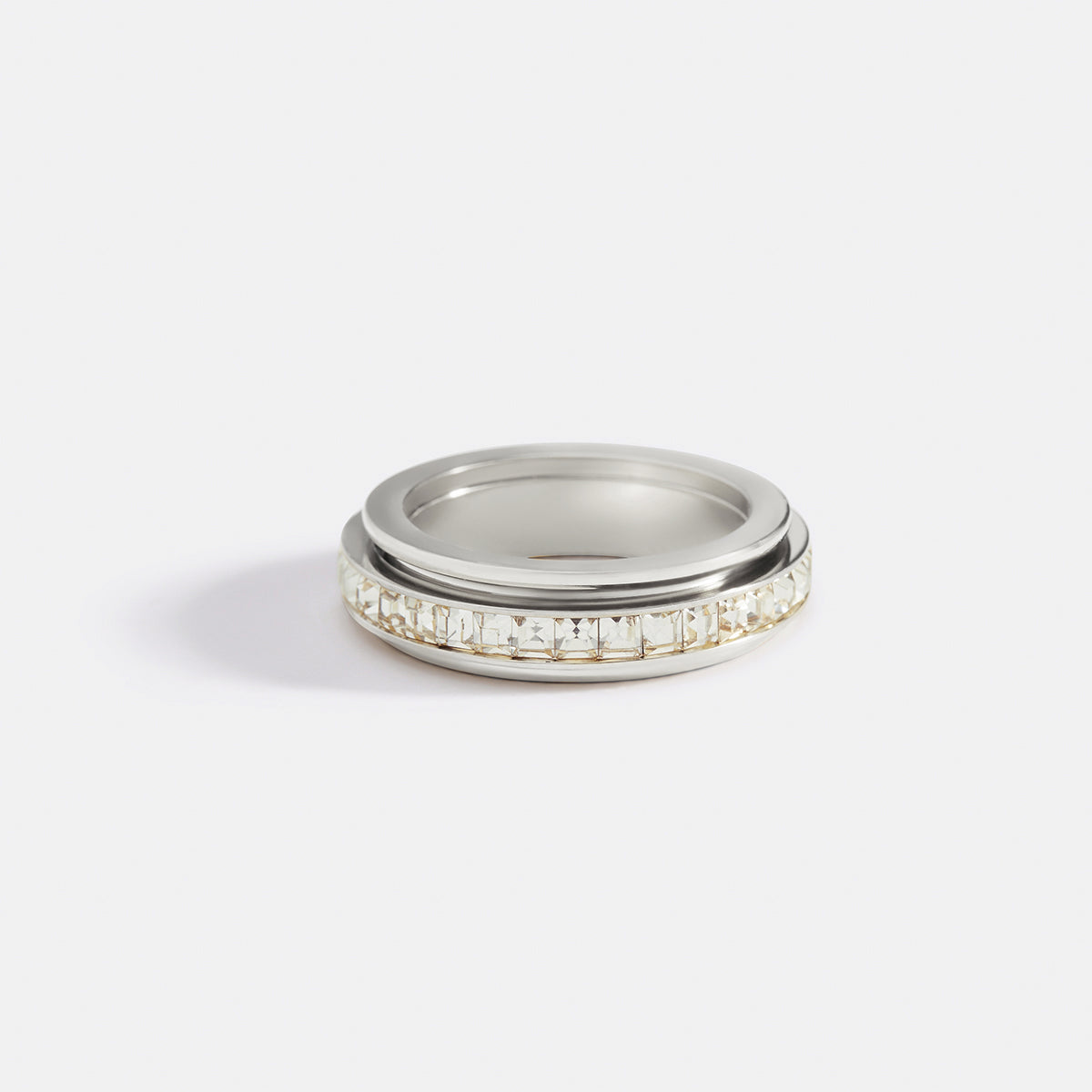 Mint & Lily Crystal Statement Spinning Fidget Ring