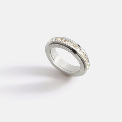 Mint & Lily Crystal Statement Spinning Fidget Ring