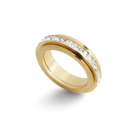 Mint & Lily Crystal Statement Spinning Fidget Ring