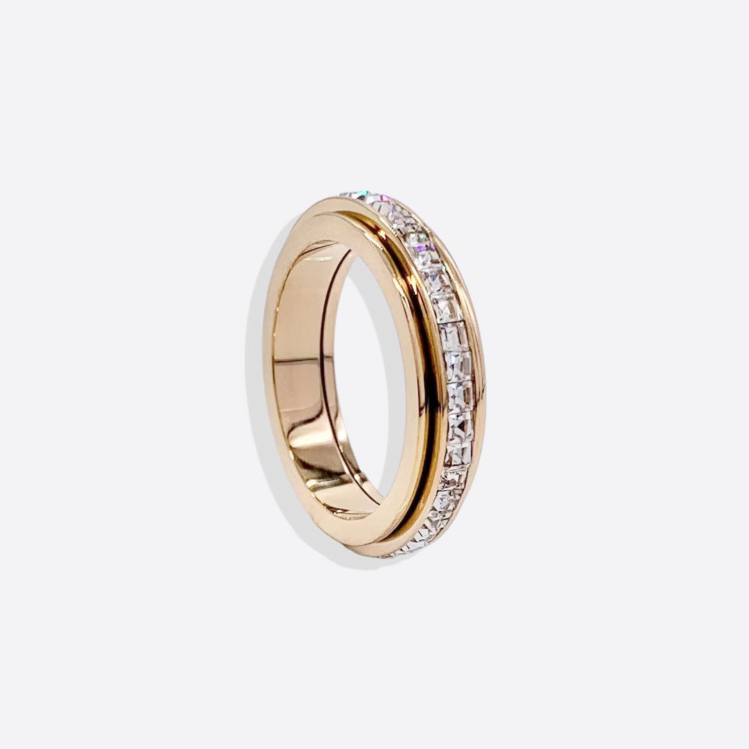 Mint & Lily Crystal Statement Spinning Fidget Ring
