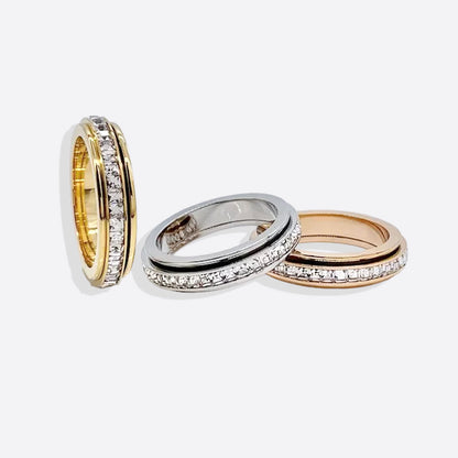 Mint & Lily Crystal Statement Spinning Fidget Ring