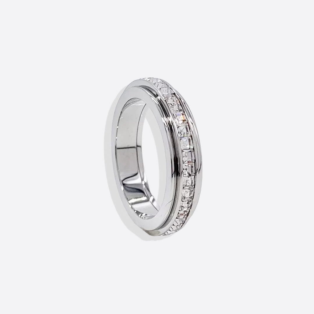 Mint & Lily Crystal Statement Spinning Fidget Ring