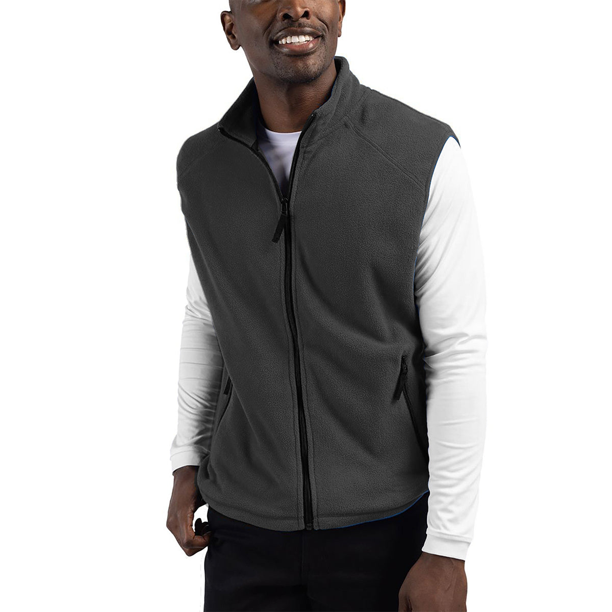 Gilet Uomo Cutter & Buck Summit Full-Zip, Microfibra 100% Poliestere, Senza Maniche, Lavabile