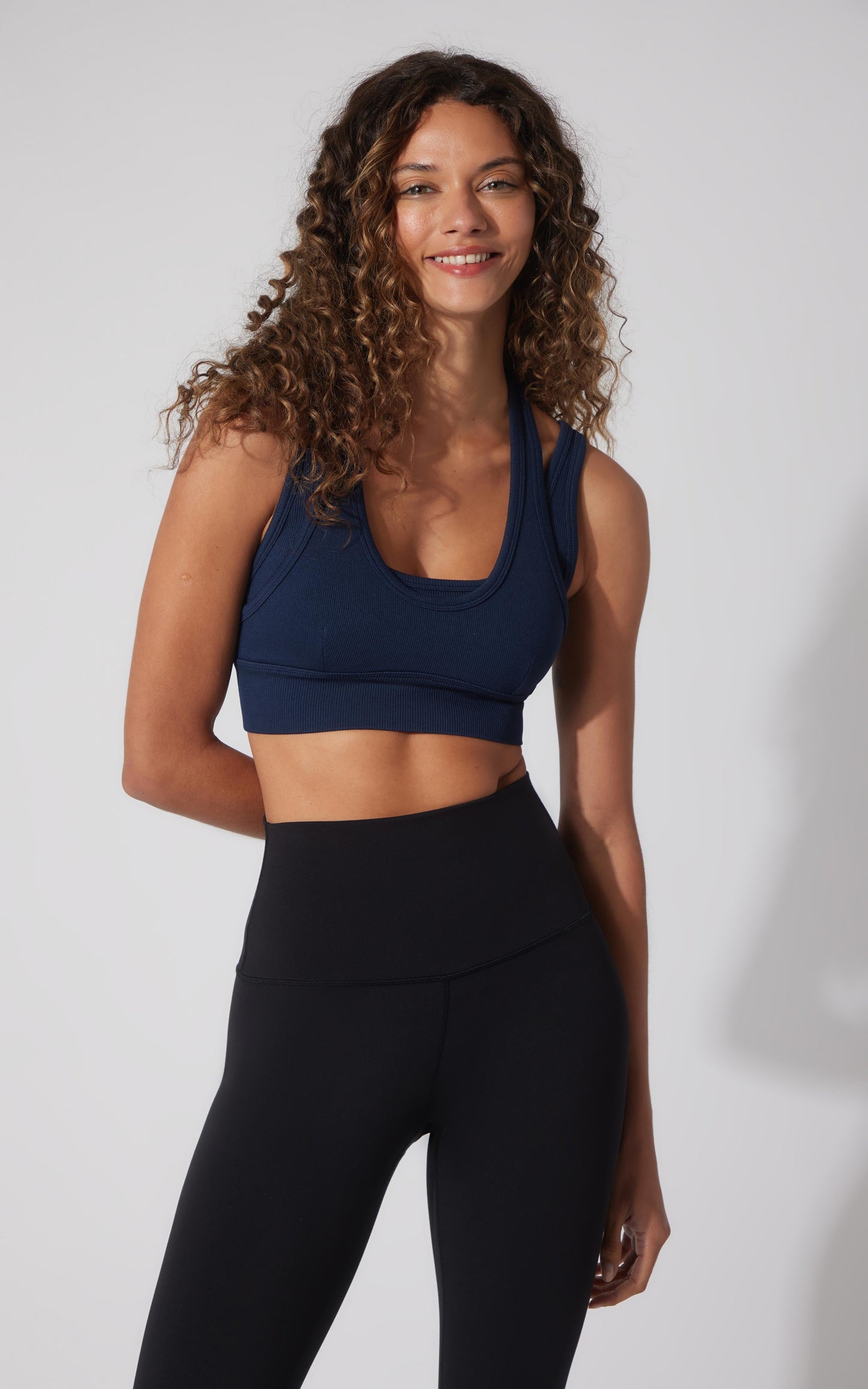 Seamless Ribbed Double Layer Bra - Our Petal Tone Story