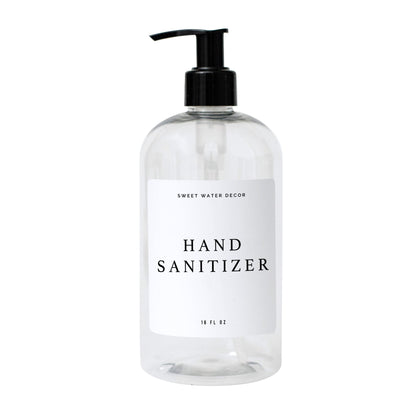 White Text Labels for Plastic and Glass Dispensers