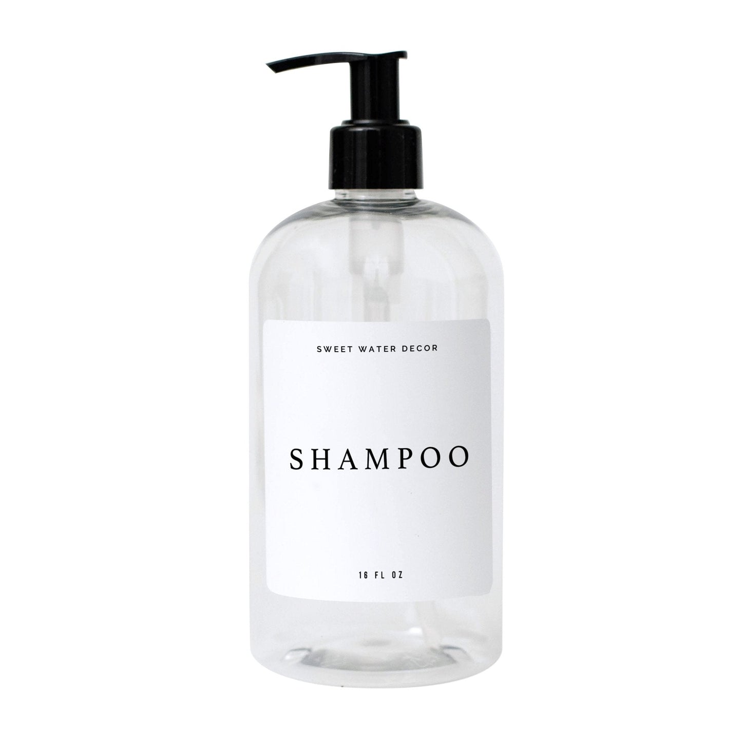 White Text Labels for Plastic and Glass Dispensers