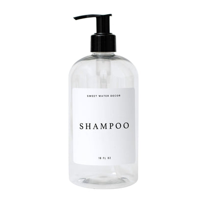White Text Labels for Plastic and Glass Dispensers