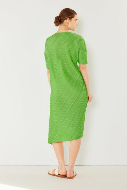 Marina West D03BT Pleated Dolman Sleeve Dress