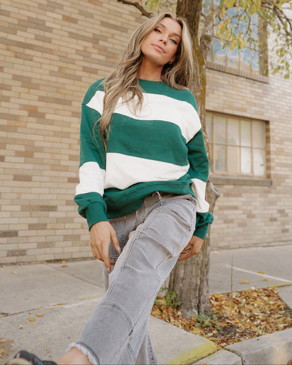 Mia Drop Shoulder Baggy Top - Evergreen