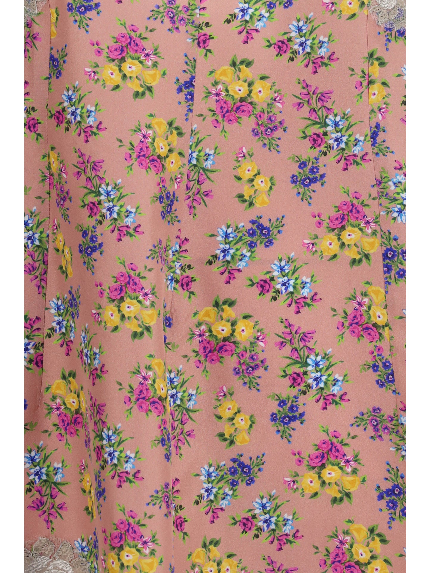 Slip Dress Fiorellini Pink Silk