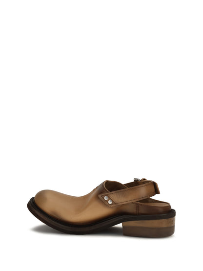 Mules Foule Tan Leather