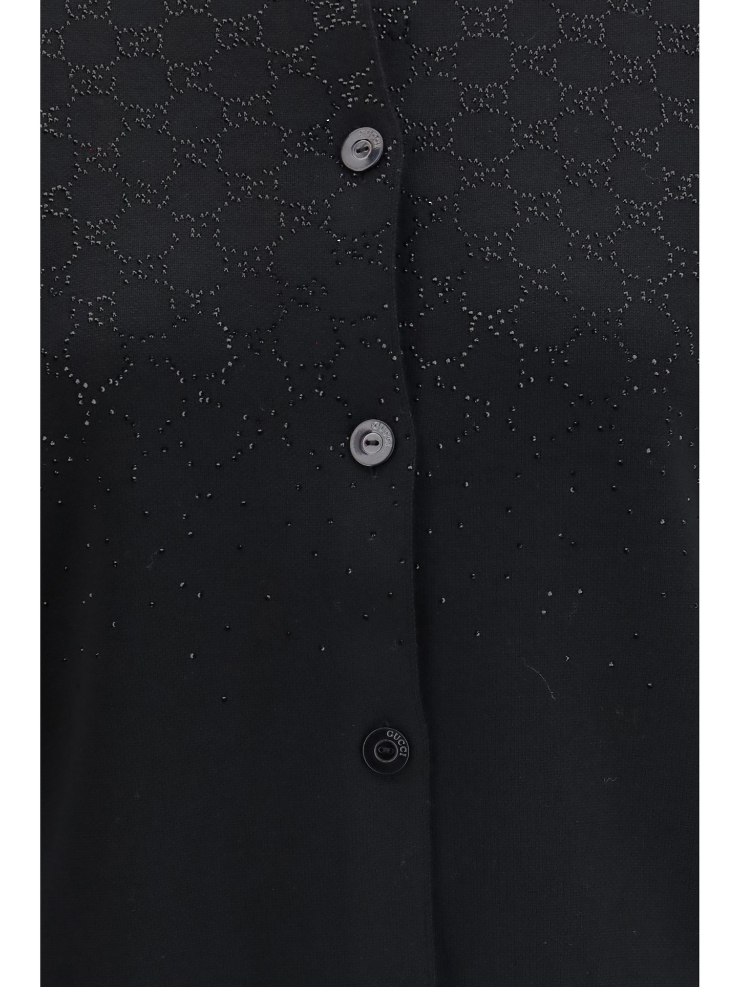 Crew-Neck Cardigan Black/Multicolour