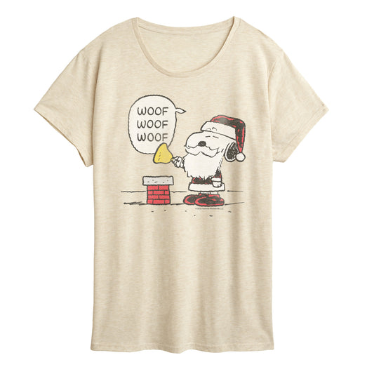 Peanuts - Snoopy Santa - Women's Short Sleeve Graphic T-Shirt