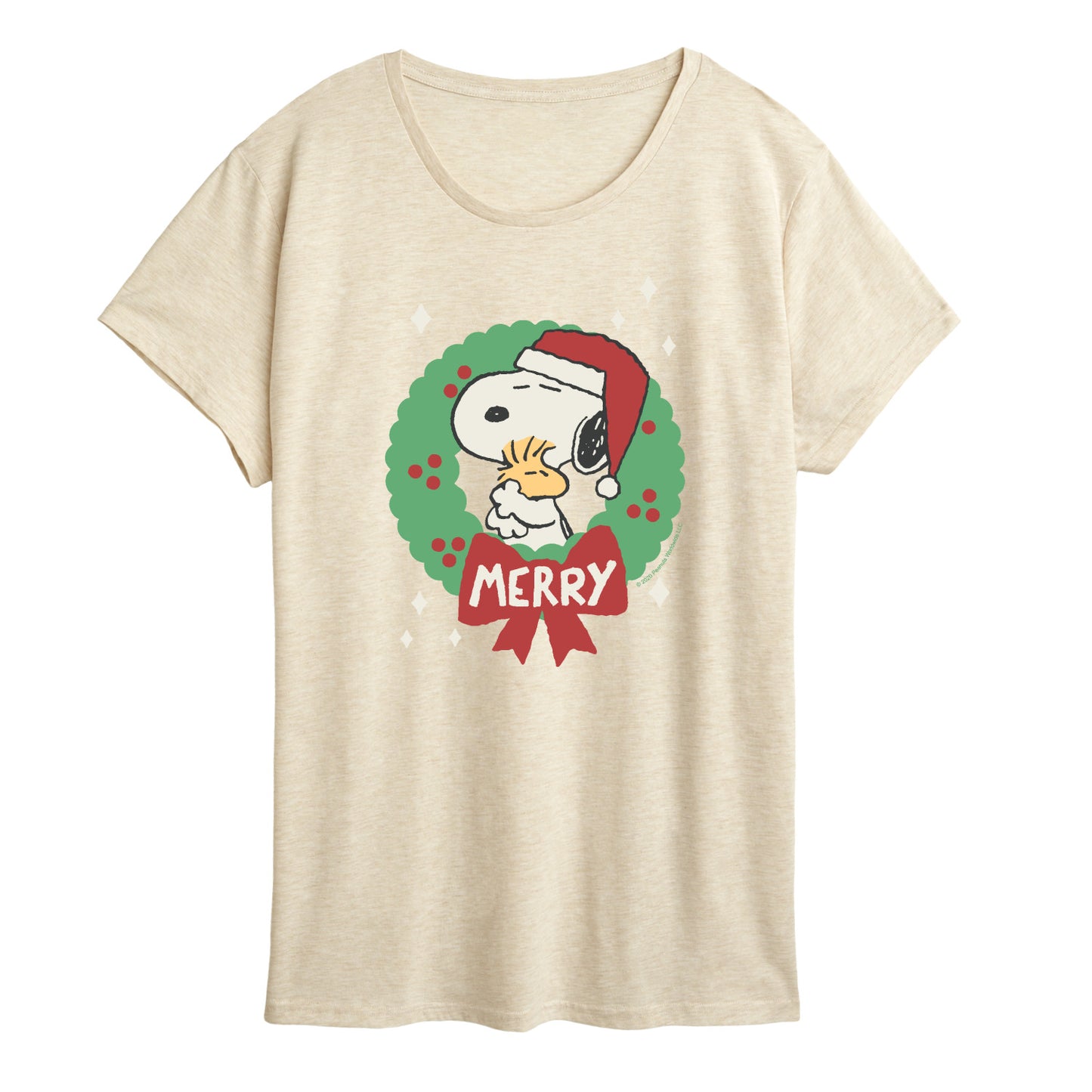 Peanuts - Merry Christmas Snoopy - Women's Short Sleeve Graphic T-Shirt